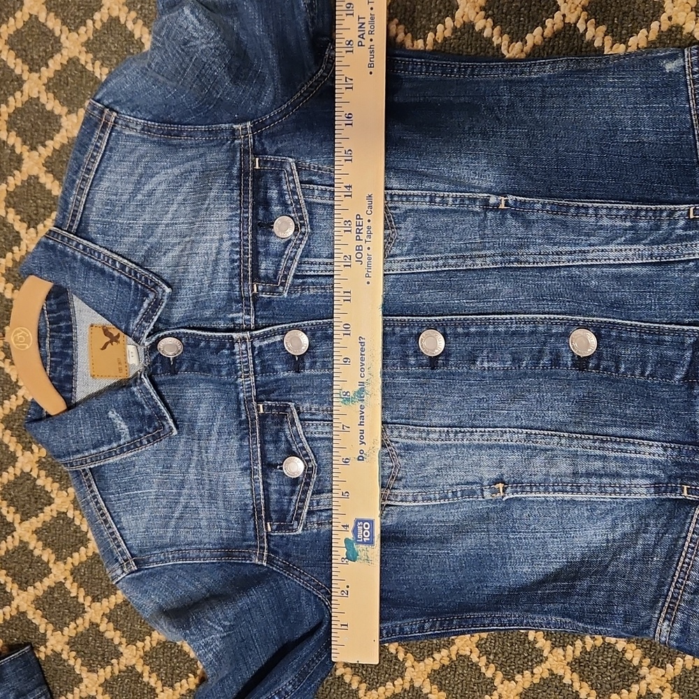 American Eagle Outfitters Blue Denim Jean Jacket - Picture 7 of 8